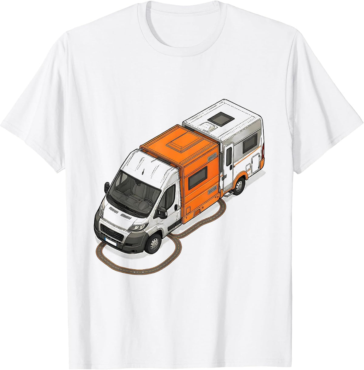 Men's Exploded Camper Van Retro Van Life Nomads T-Shirt - White