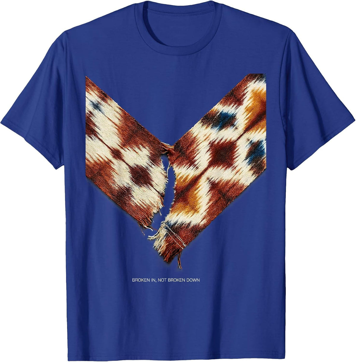 Men's Broken In Not Broken Down Mental Health Awareness Counselor T-Shirt - Royal Blue