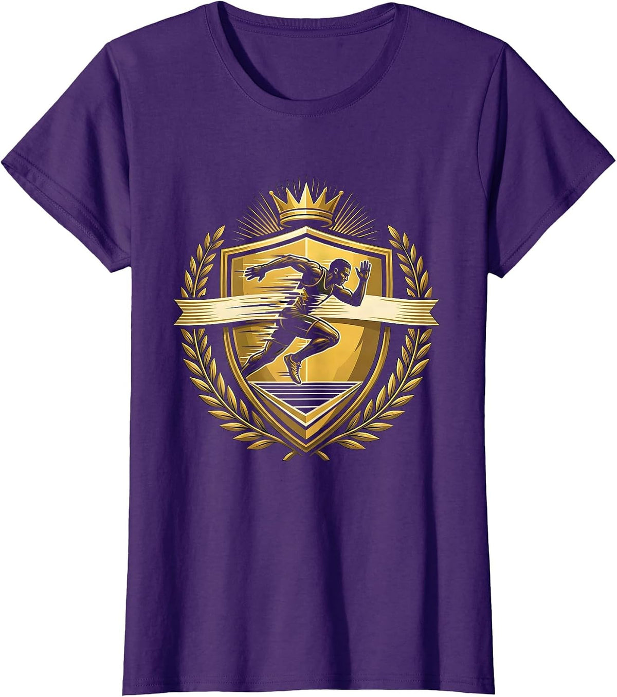 Women's Sprinter Finish Line Burst Running Graphic T-Shirt - Purple