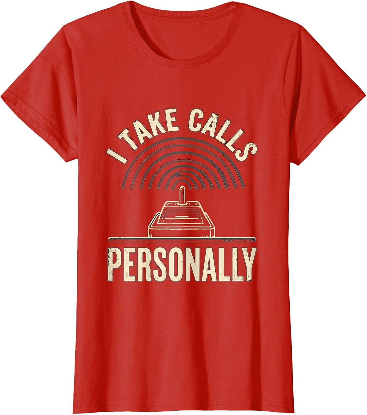 Women's I Take Calls Personally Vintage Ham Radio Operator Funny T-Shirt - Red