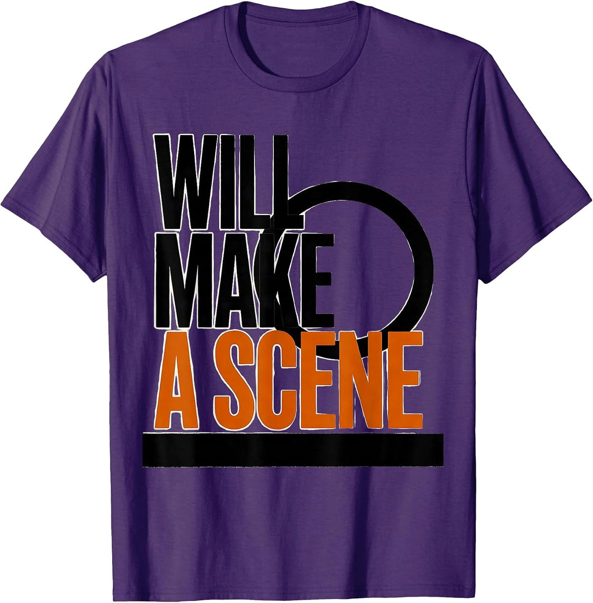 Will Make A Scene Brutalist Literary Humor English Teacher T-Shirt - Purple