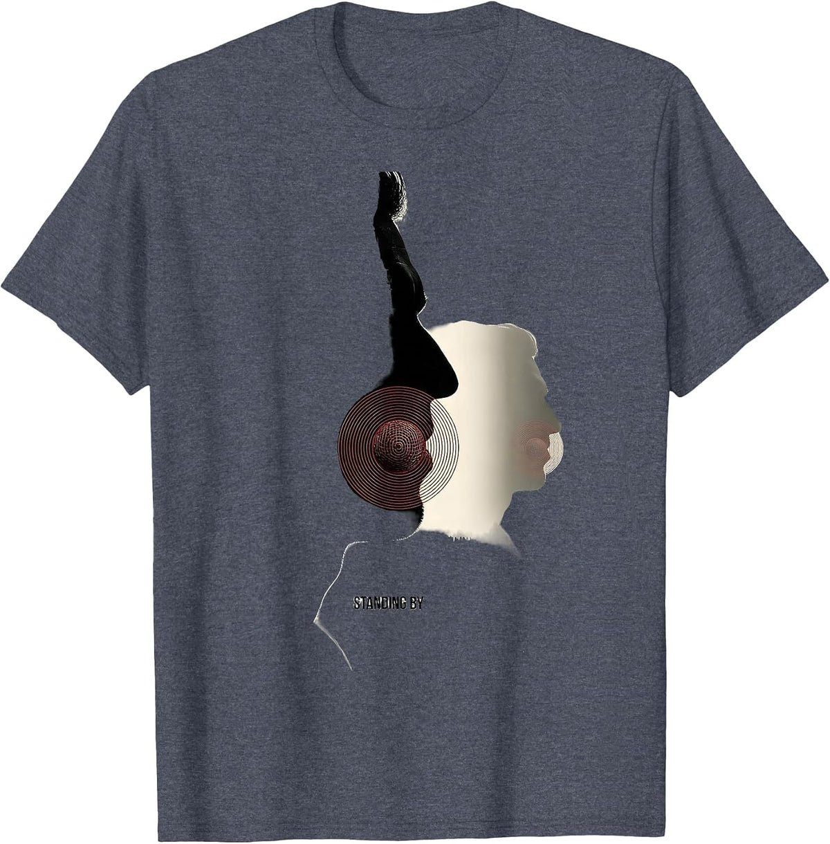 Standing By Funny Ham Radio Operator Hobbyist Humor T-Shirt - Heather Blue