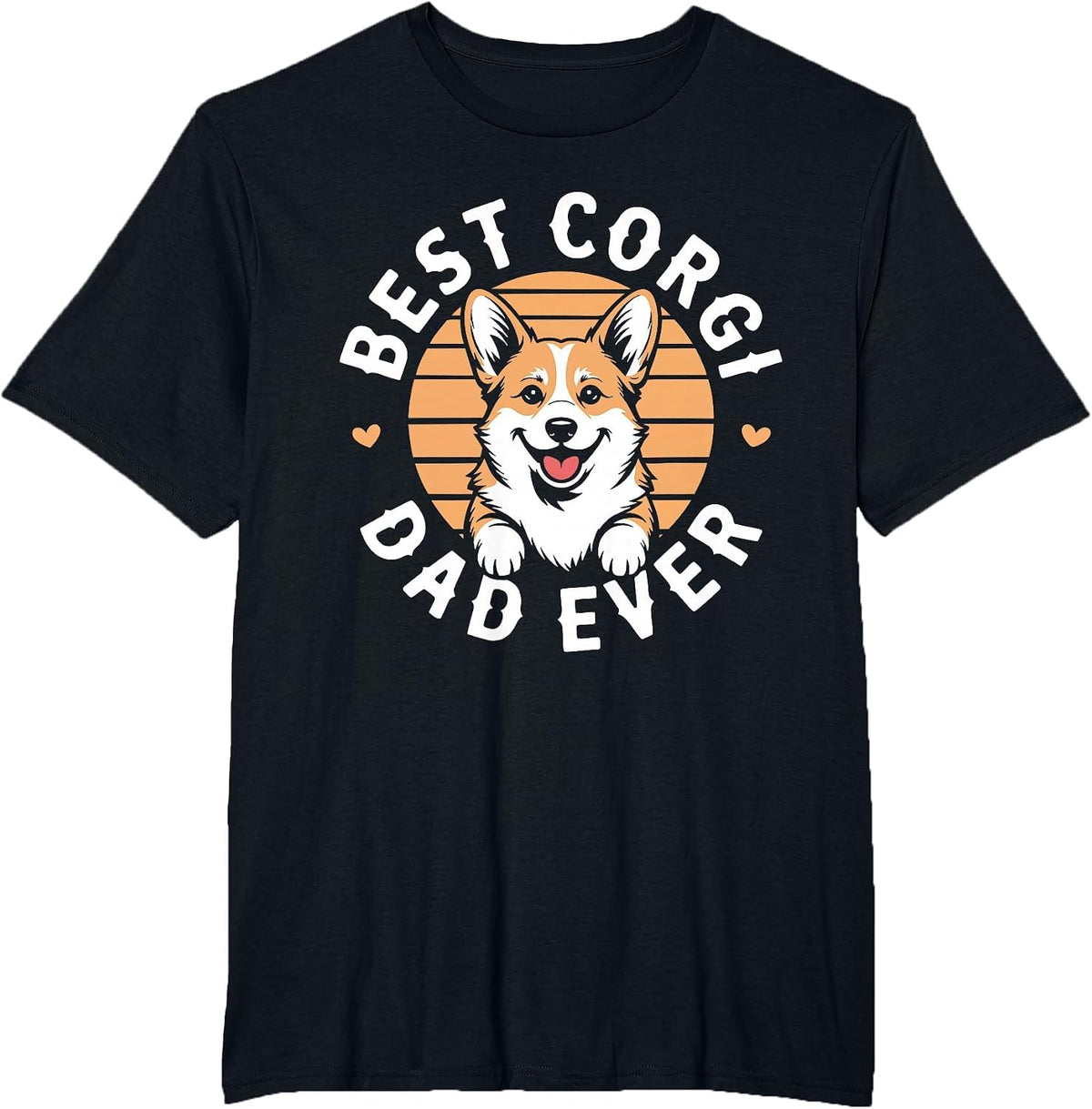 Best Corgi Dad Ever Shirt Men Daddy Dog Lover Fathers Day T-Shirt - Black