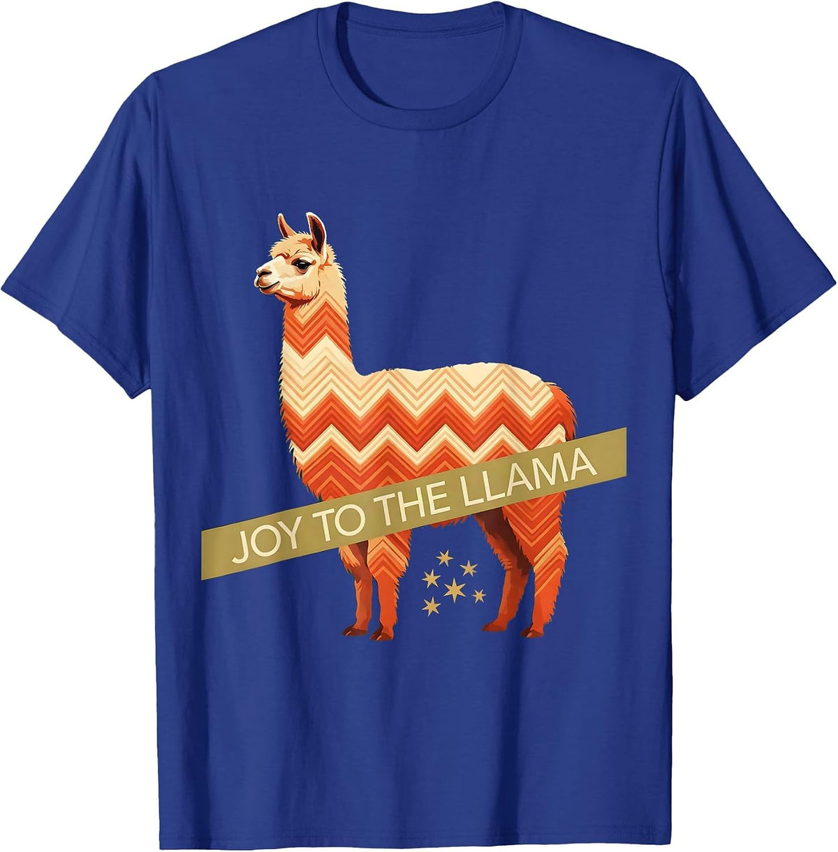 Men's Joy To The Llama Funny Llama Christmas Animal Lover Gift T-Shirt - Royal Blue