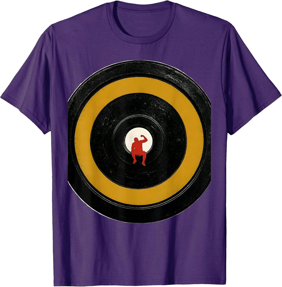 Men's Heavy Plate Lifter Funny Gym Workout Humor T-Shirt - Purple
