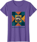Approved Sleepwear Quilt Block Patchwork Hedgehog Humor T-Shirt - Purple Heather