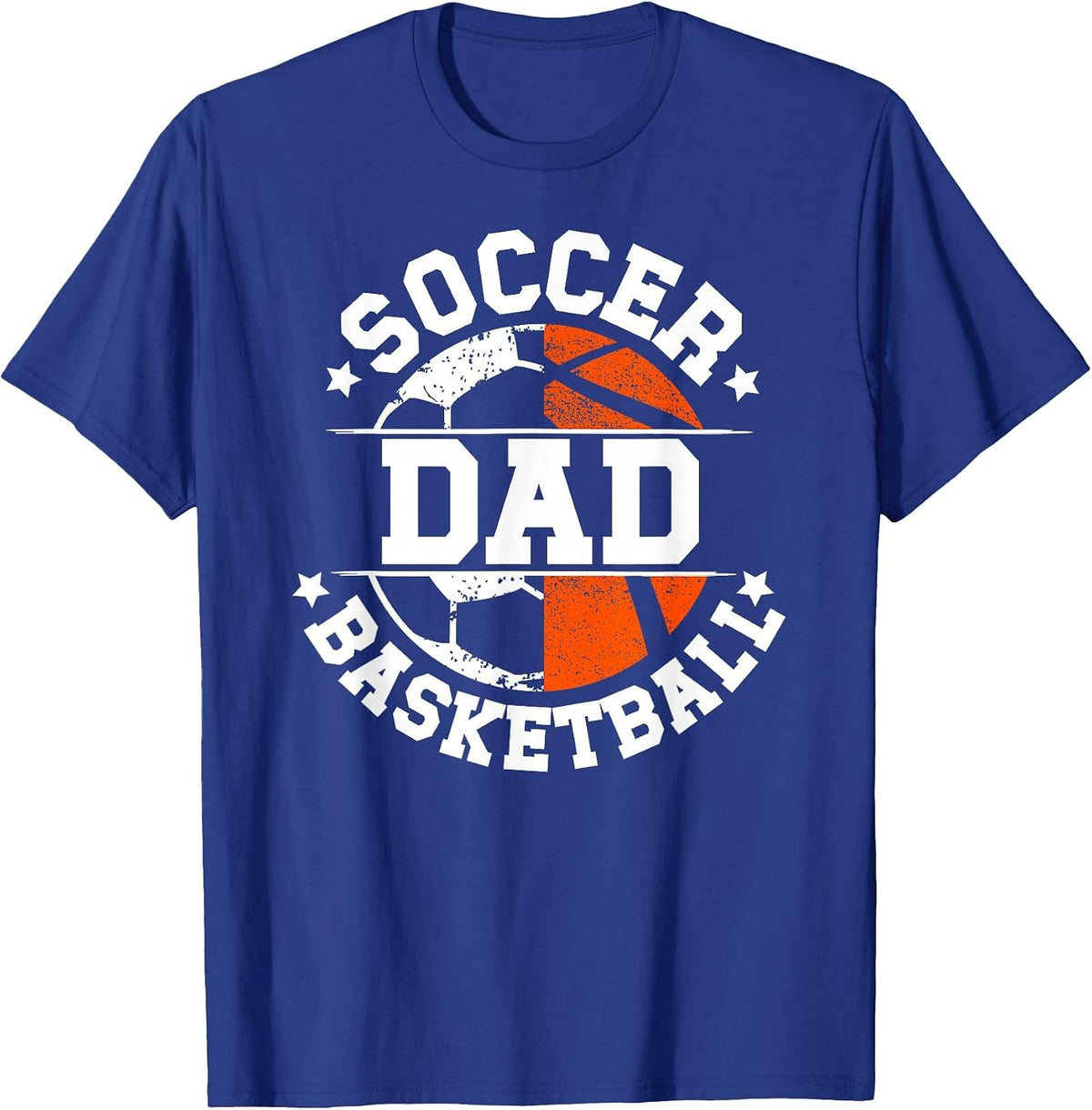 Soccer Basketball Dad of Basketball Soccer Player T-Shirt - Royal Blue