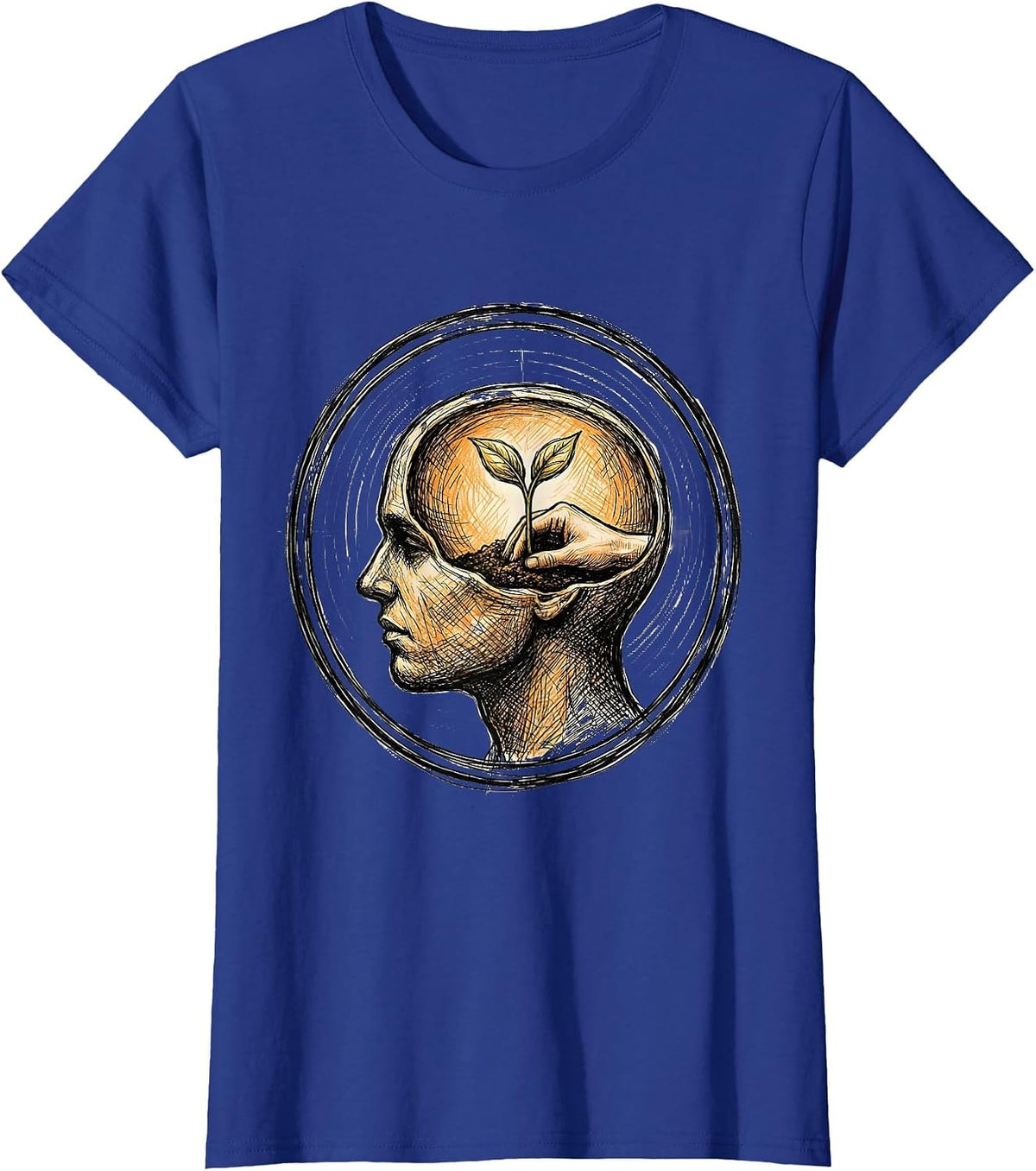 Women's Paraprofessional Hand Planting Knowledge Seed T-Shirt - Royal Blue
