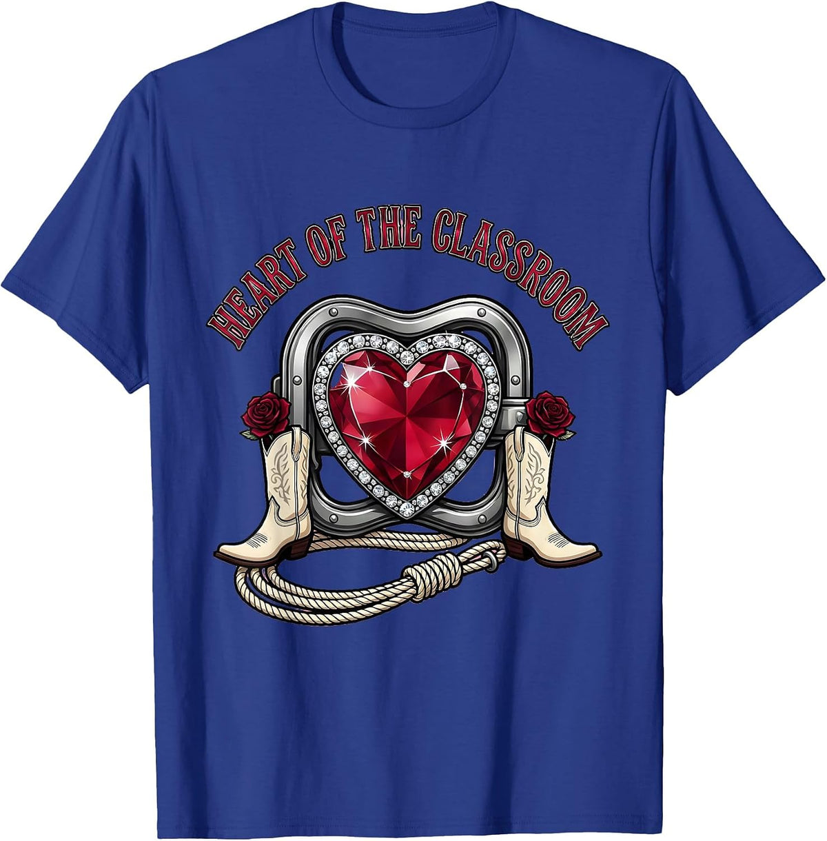 Men's Heart of the Classroom Paraprofessional Design T-Shirt - Royal Blue