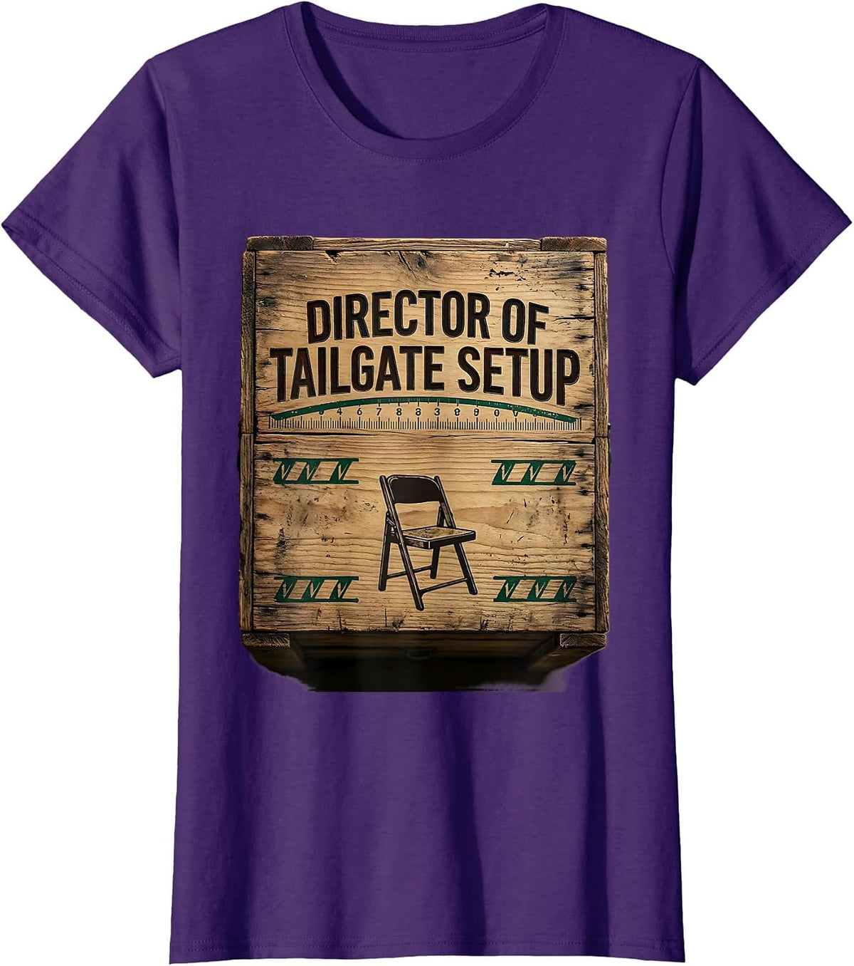 Women's Director Of Tailgate Setup Vintage Marching Band Mom Humor T-Shirt - Purple