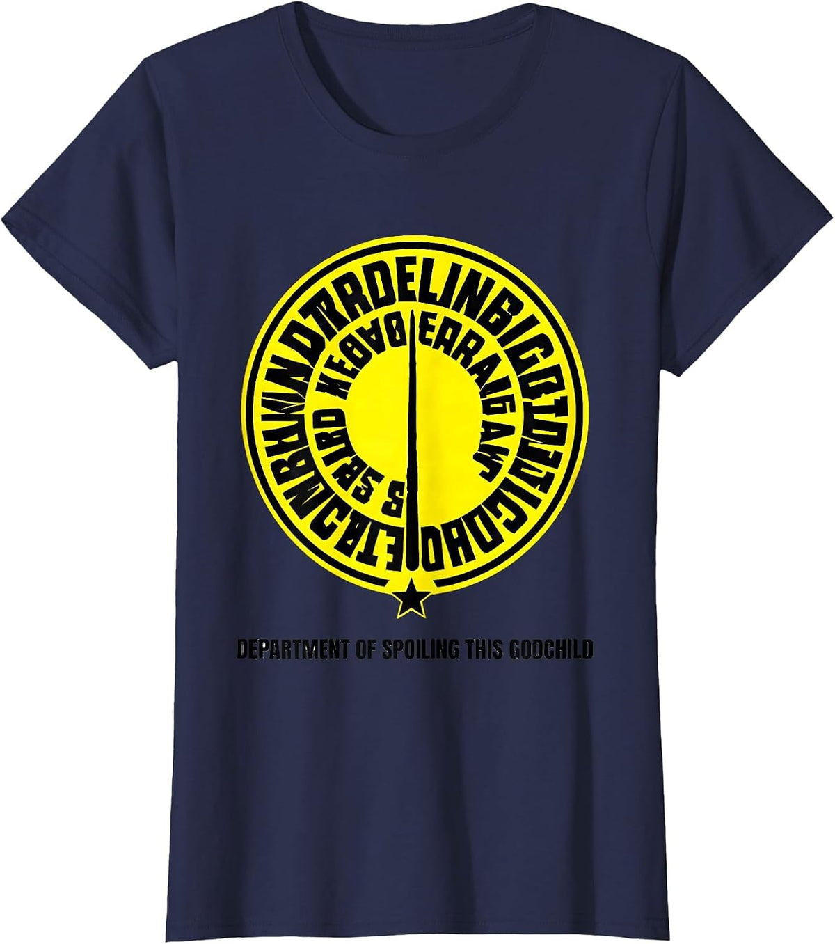 Women's Department Of Spoiling This Godchild Funny Fairy Godmother T-Shirt - Navy Blue