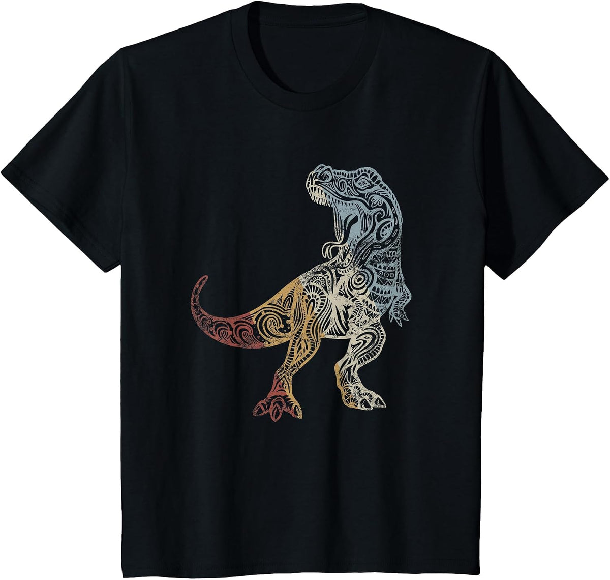 Dinosaur Retro Style Vintage T-Shirt - Black