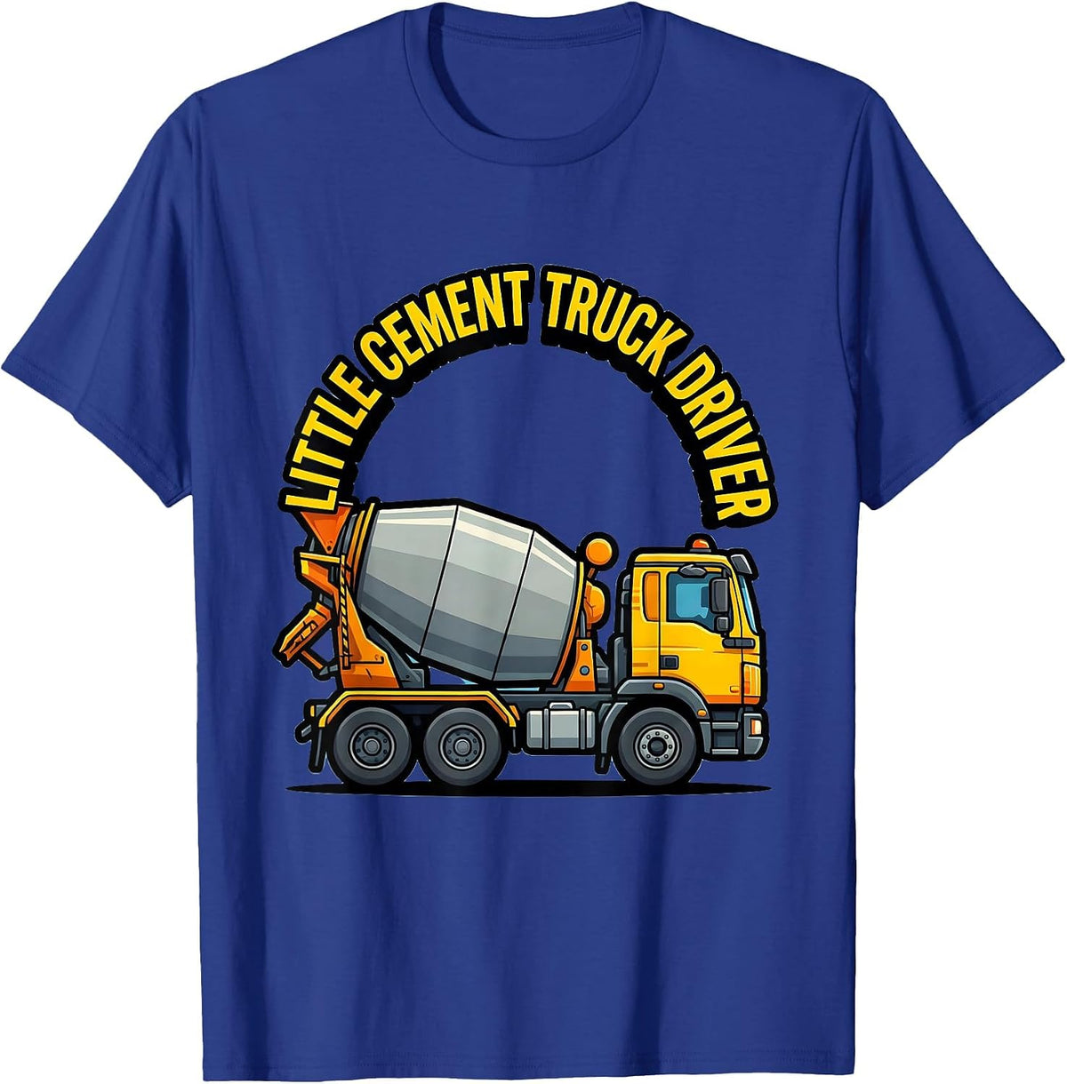 Men's Little Cement Truck Driver Funny Toddler Trucker Dad Humor T-Shirt - Royal Blue