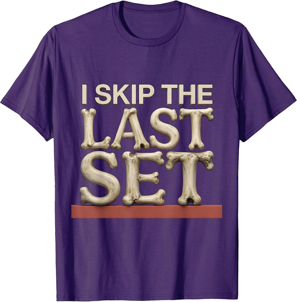 I Skip The Last Set Funny Gym Workout Weightlifting Humor T-Shirt - Purple