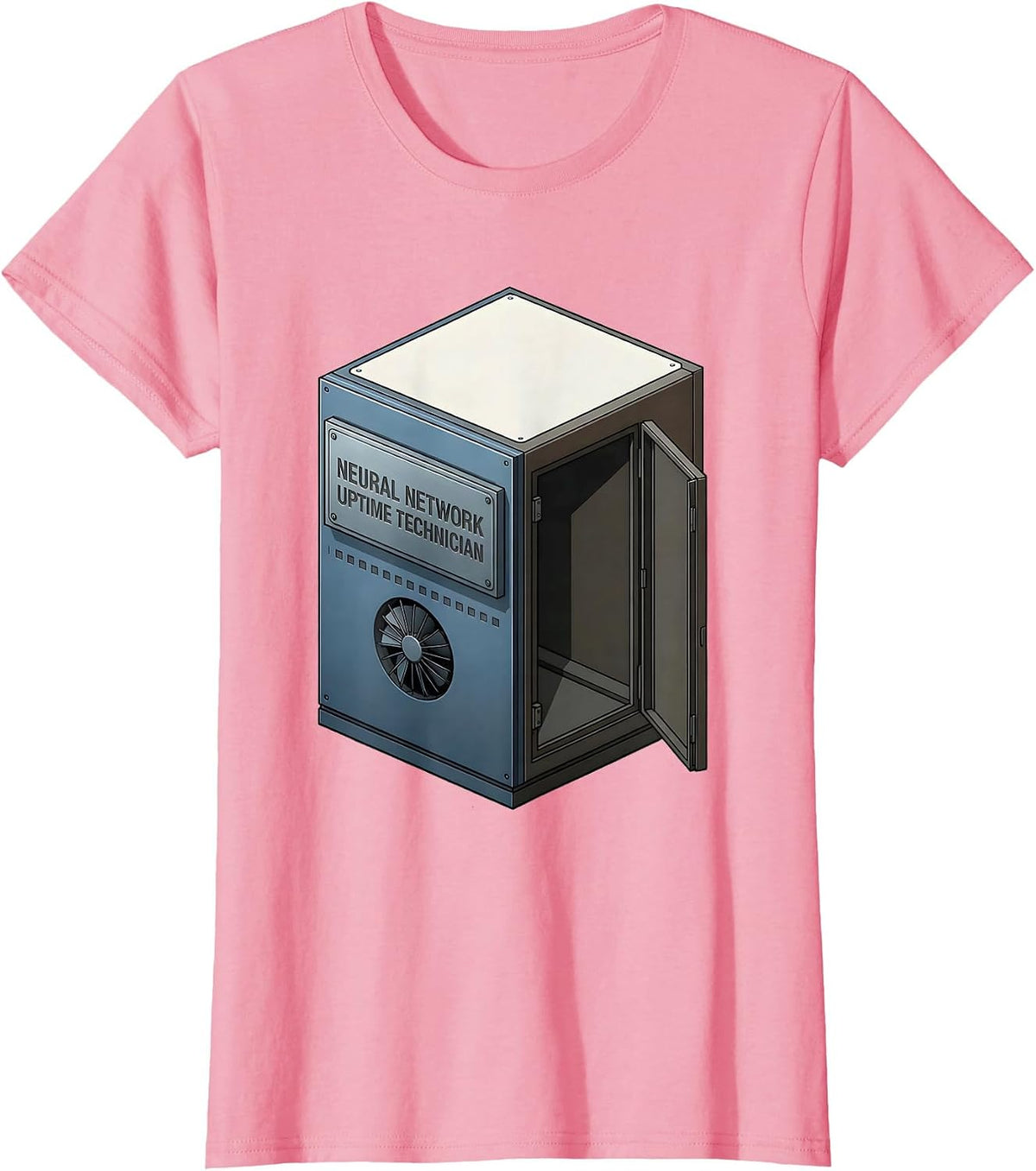 Women's Neural Network Uptime Technician Funny AI Engineer Tech T-Shirt - Pink