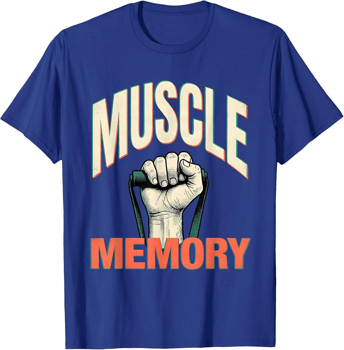 Men's Muscle Memory Funny Therapy Therapist Gift Humor T-Shirt - Royal Blue