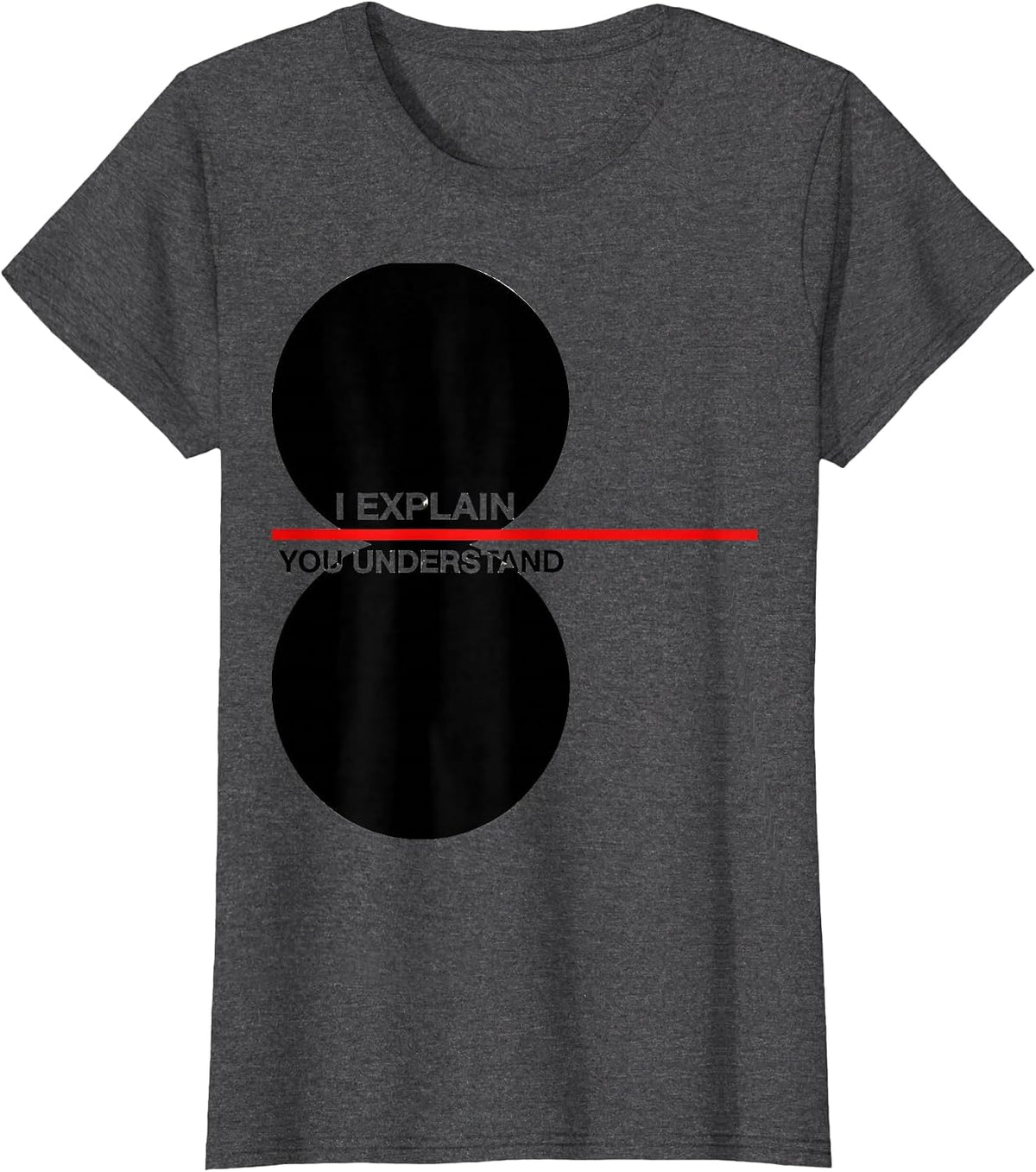 Women's I Explain: You Understand Funny Grammar Teacher Humor T-Shirt - Dark Heather Grey