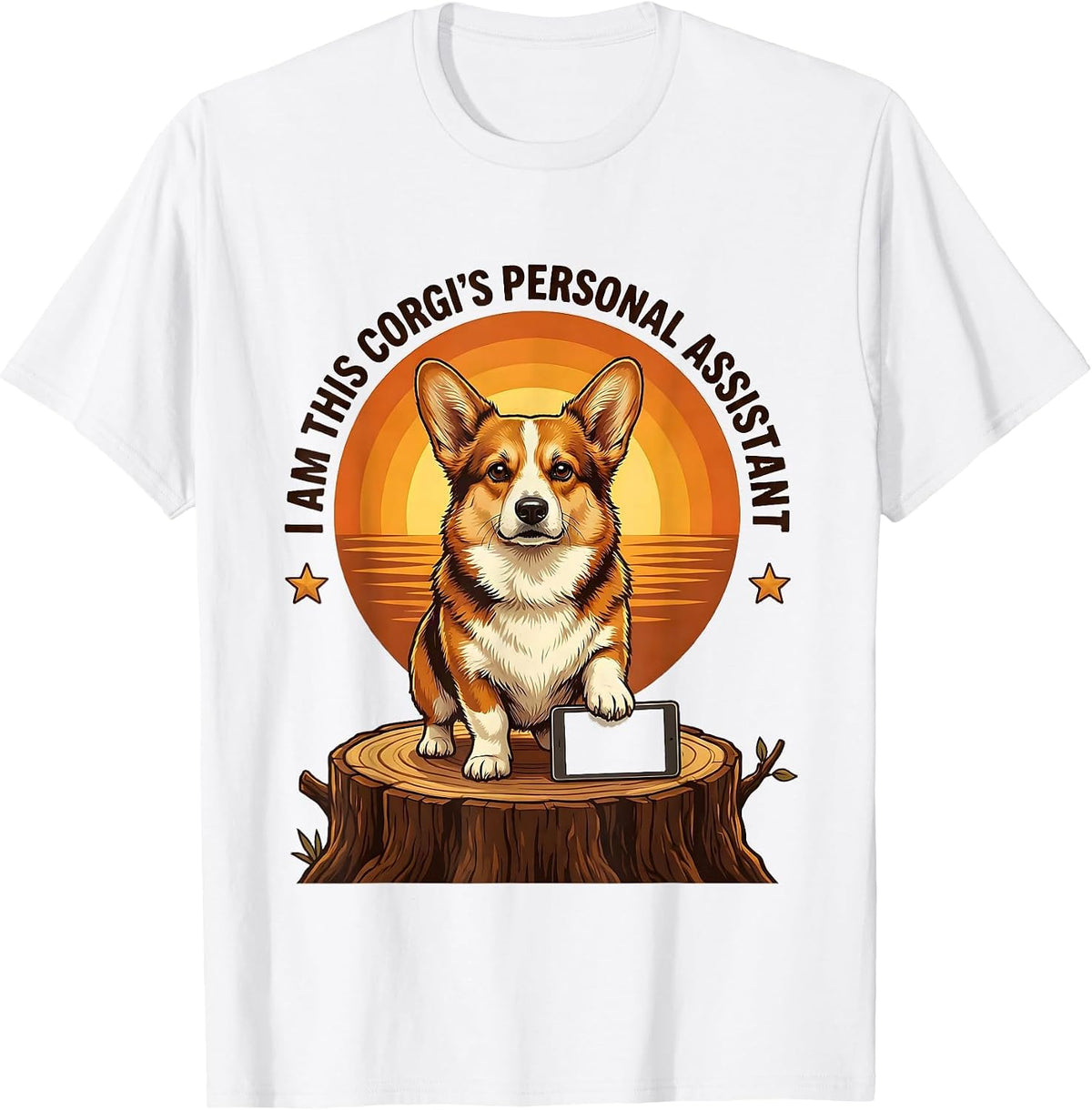 Men's I Am This Corgi's Personal Assistant Funny Corgi Lover Gift T-Shirt - White