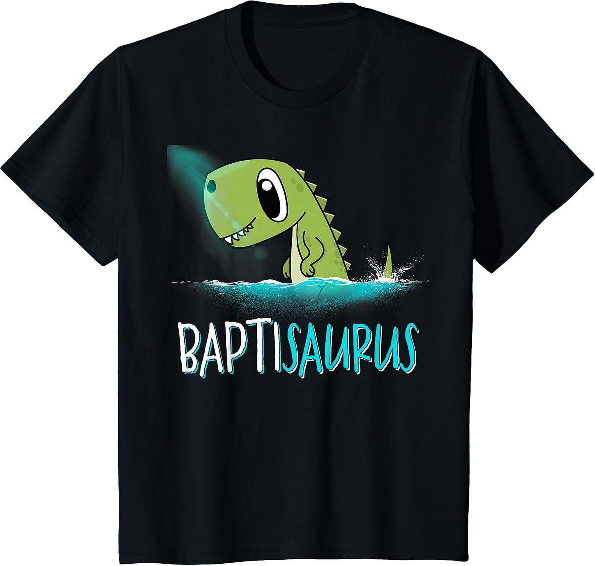 BaptiSaurus Funny Boys Kids Baptism for Christian Baptism T-Shirt - Black