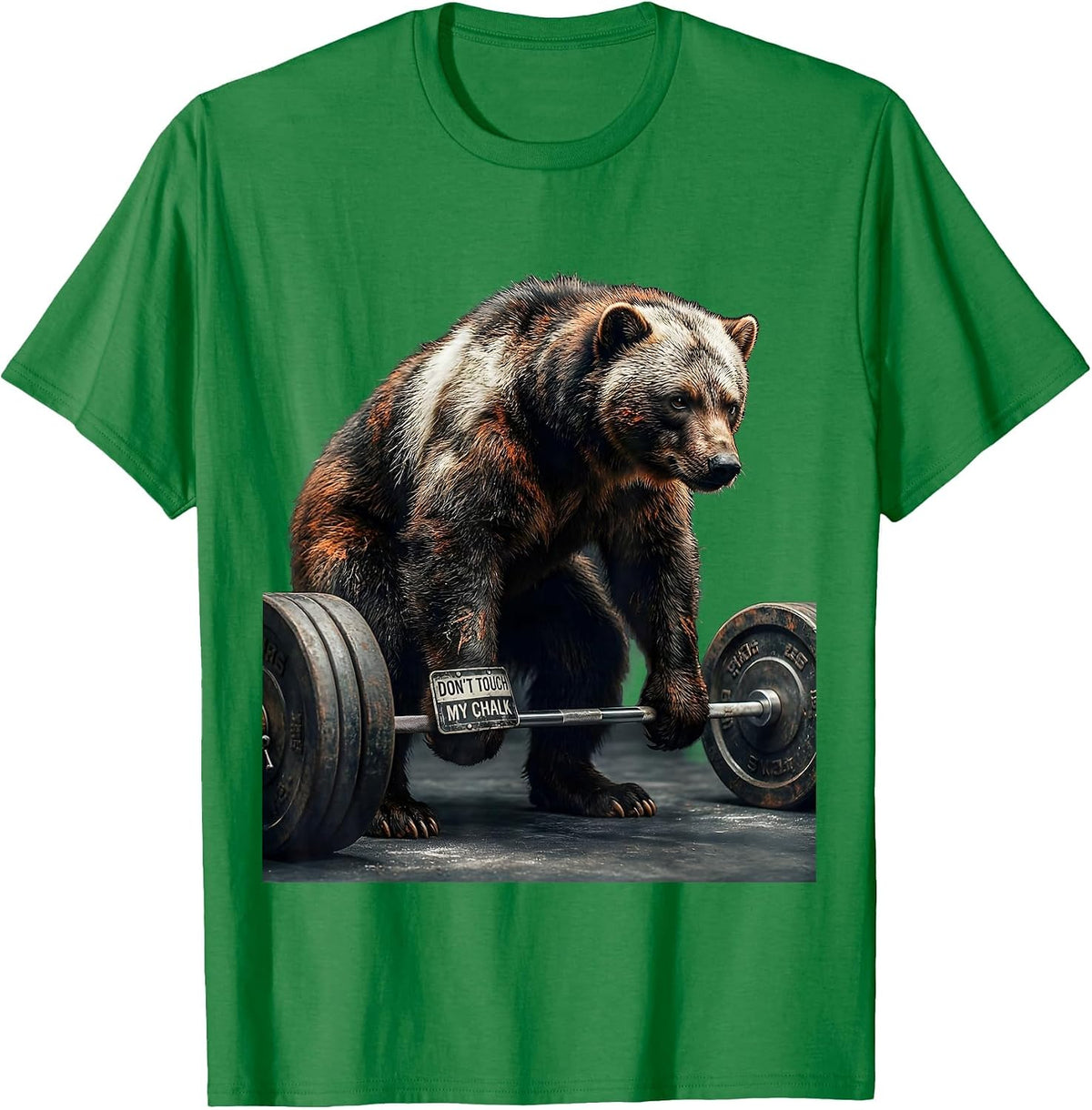 Men's Don't Touch My Chalk Funny Gym Weightlifting Workout Humor T-Shirt - Kelly Green