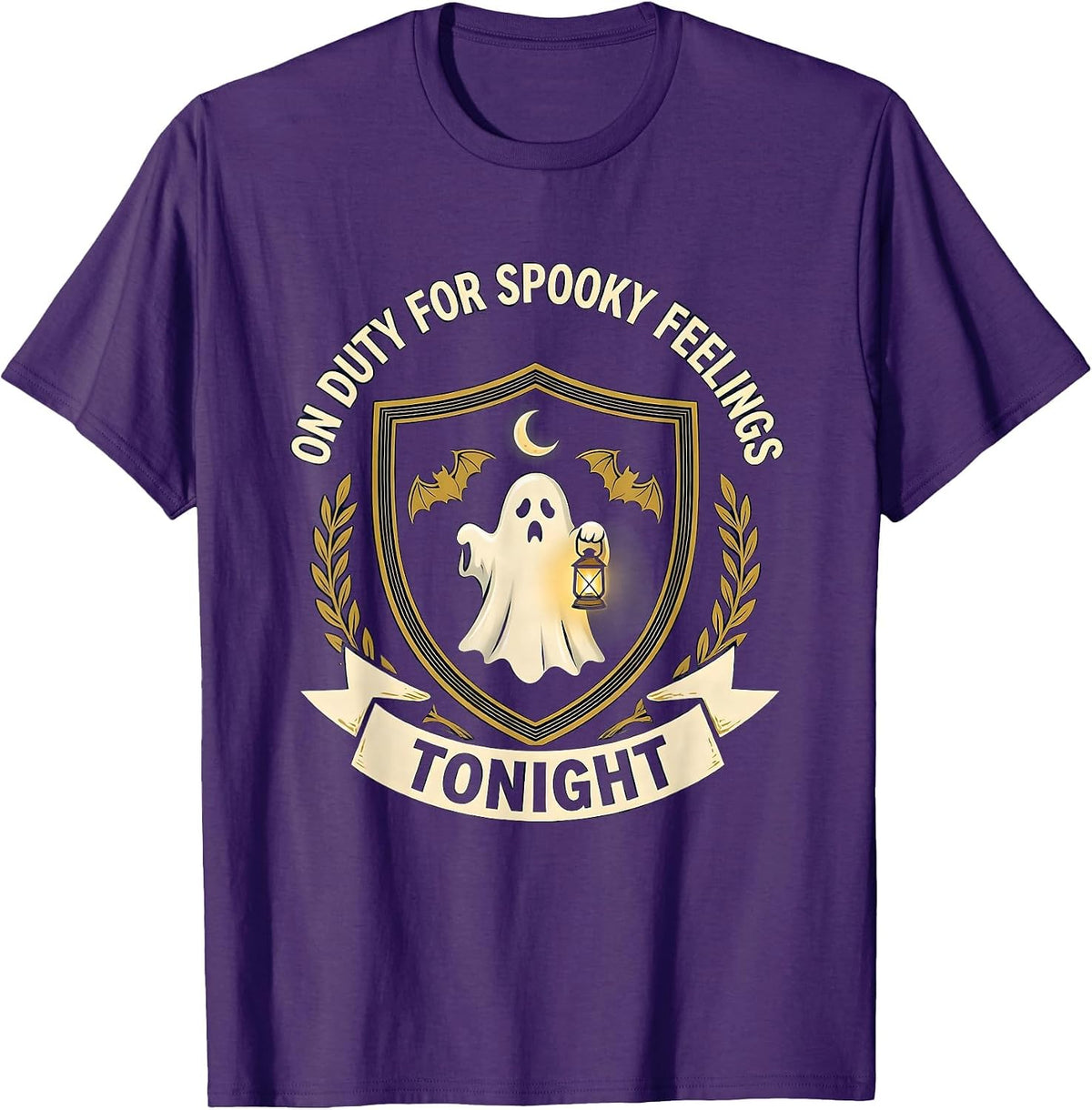 On Duty For Spooky Feelings Tonight Halloween School T-Shirt - Purple