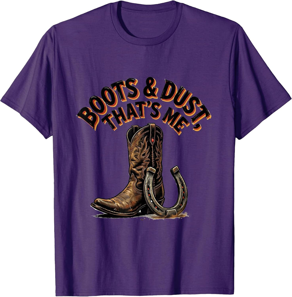Men's Boots & Dust That's Me Western Cowgirl Rodeo Lifestyle T-Shirt - Purple