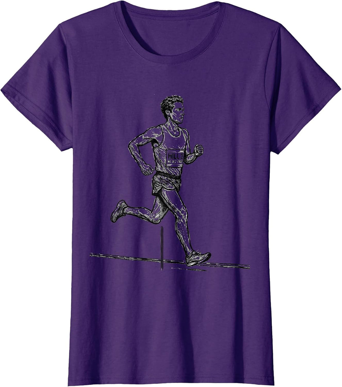 Women's Hill 2: Do Not Stop Funny Cross Country Running Team Gift T-Shirt - Purple