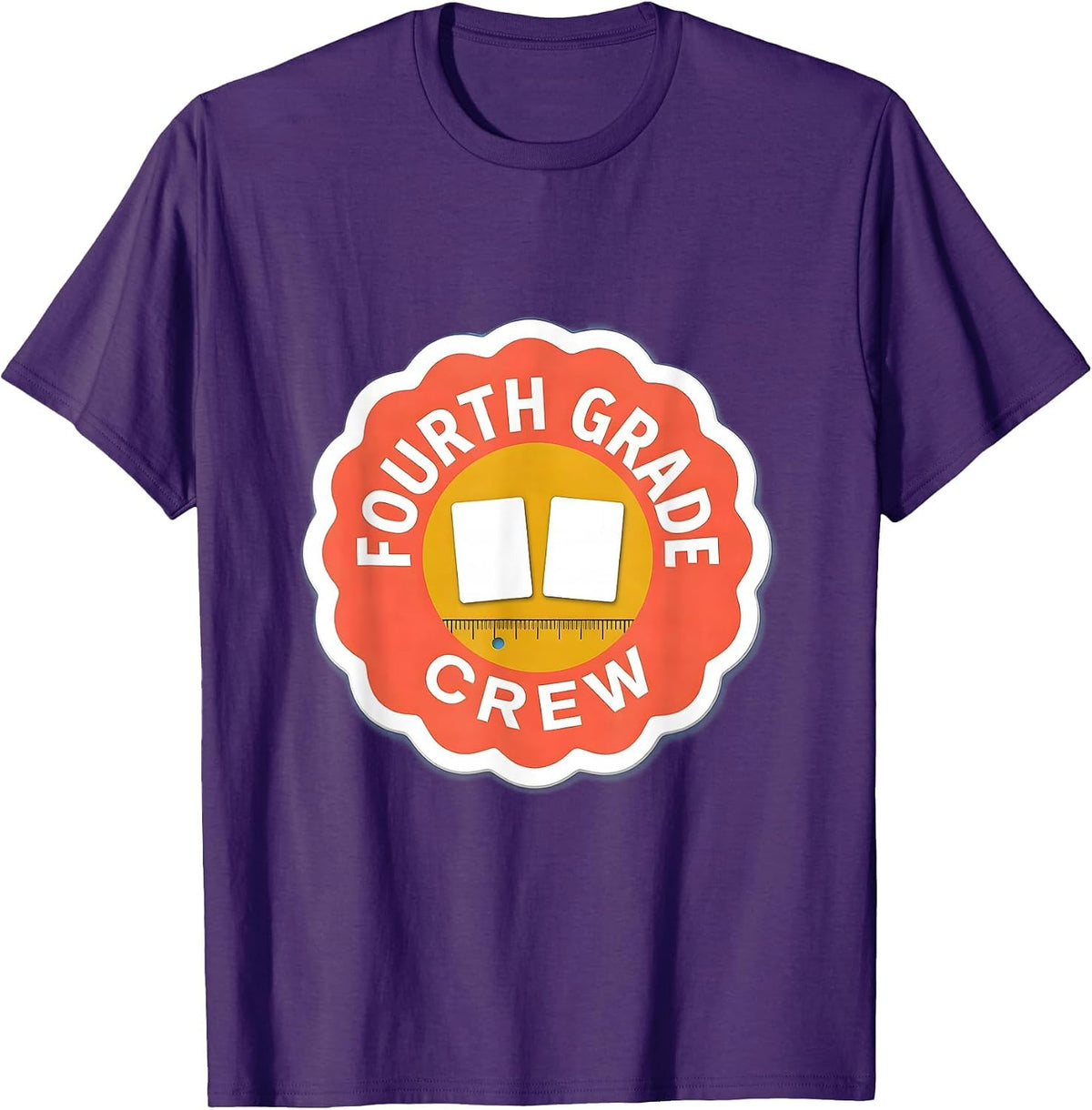 Fourth Grade Crew Back To School Student Teacher Team T-Shirt - Purple