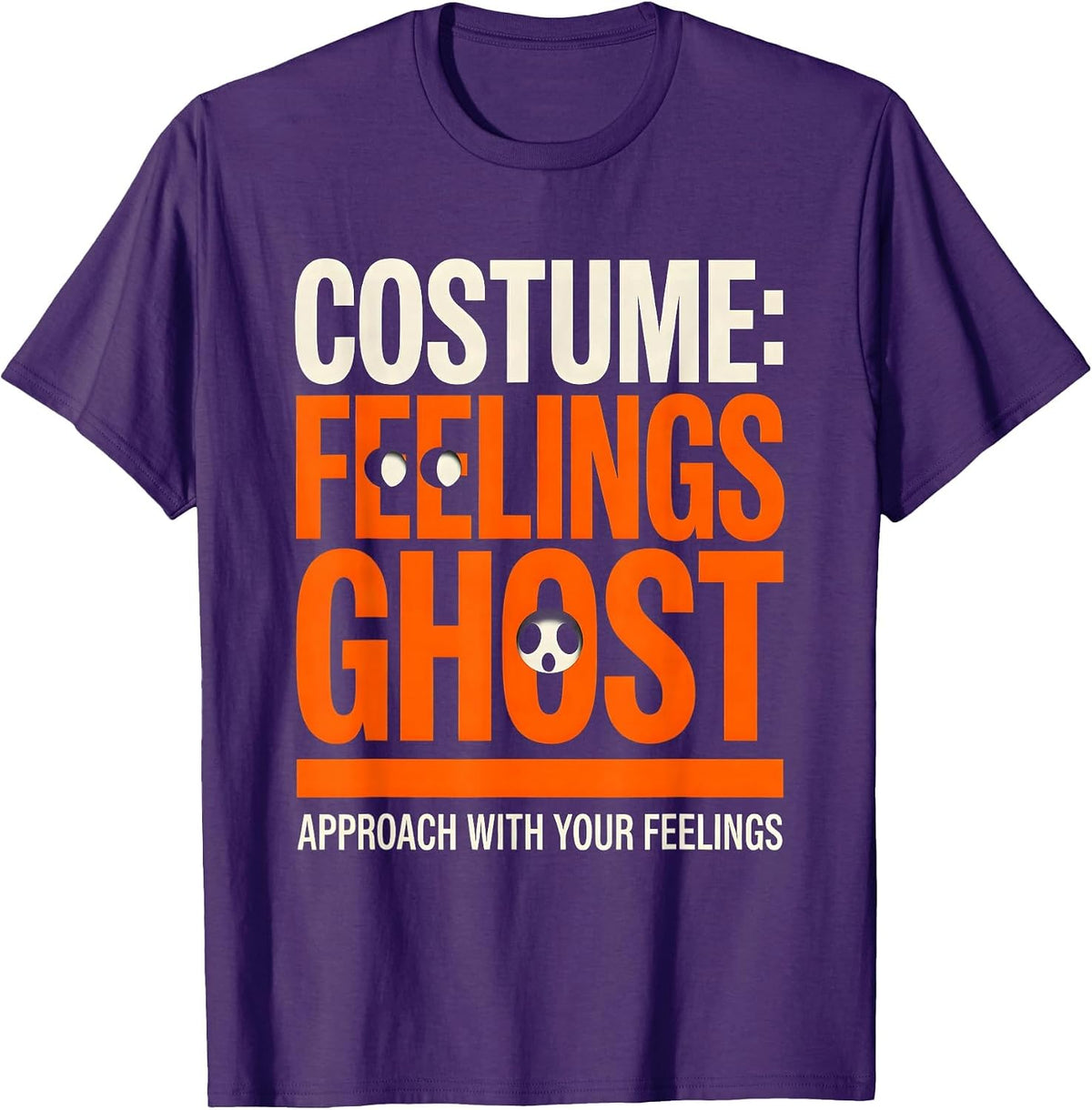 Men's Costume Feelings Ghost Approach With Your Feelings Halloween T-Shirt - Purple