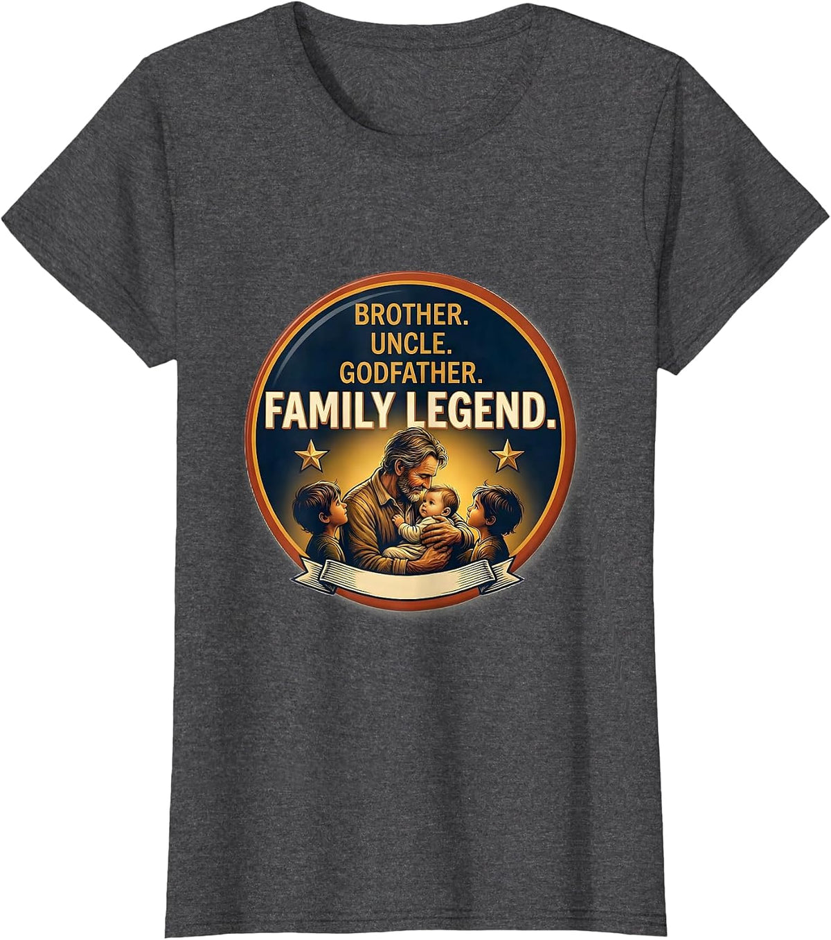 Women's Brother Uncle Godfather Family Legend Cool Uncle T-Shirt - Dark Heather Grey