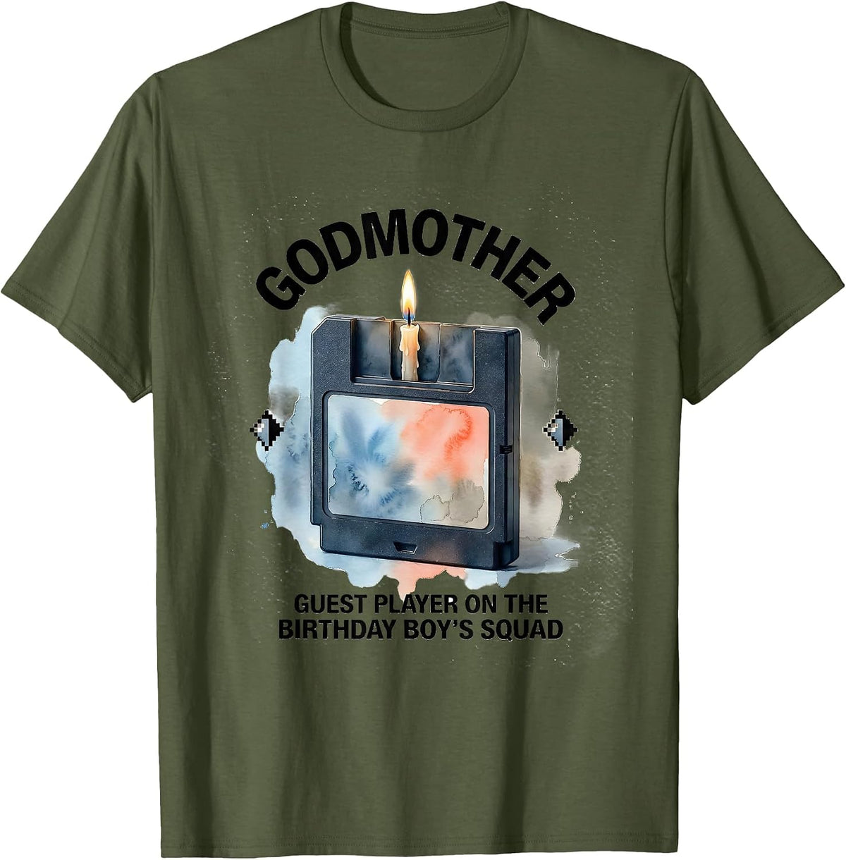 Godmother, Guest Player On The Birthday Boy's Squad Matching T-Shirt - Olive Green