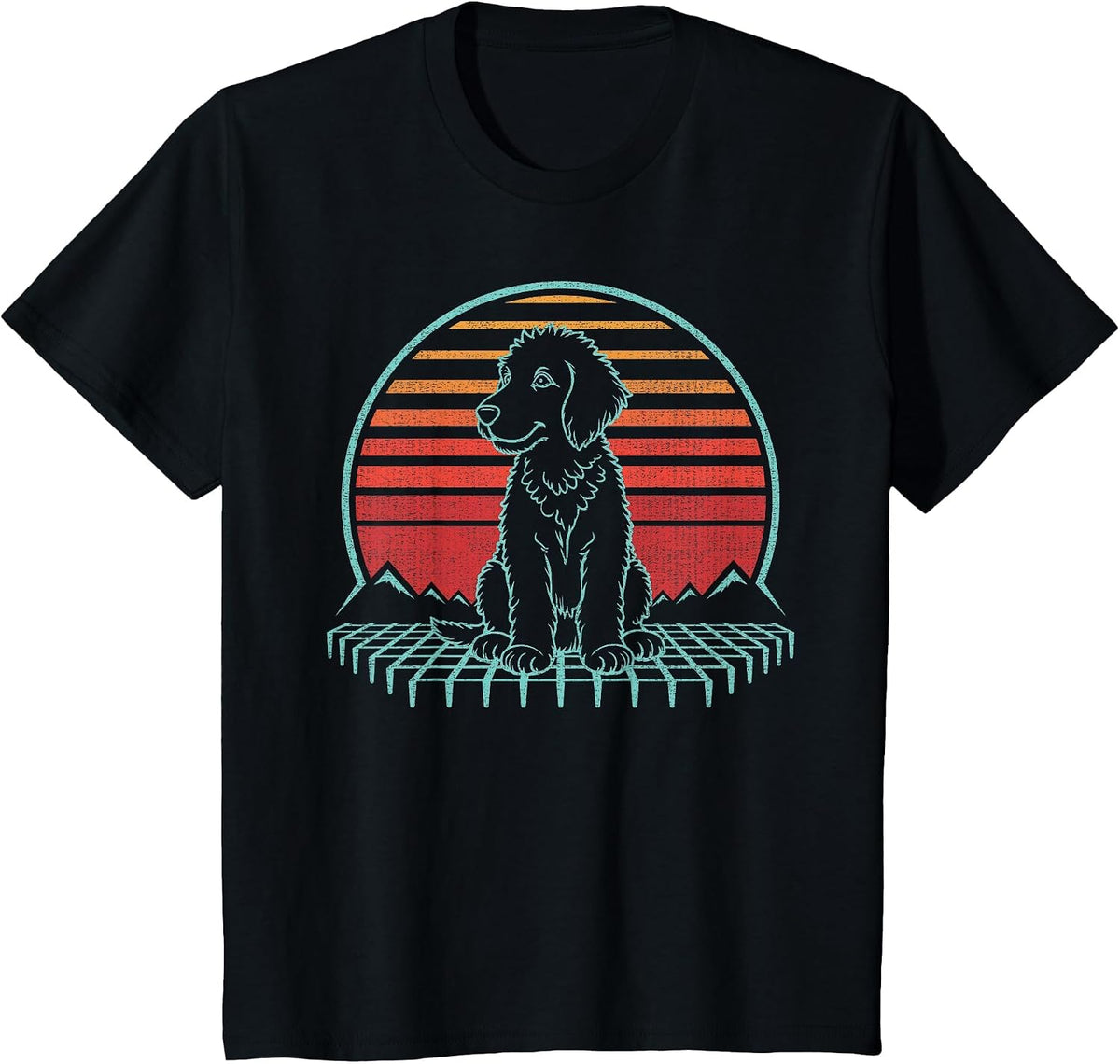Goldendoodle Lover Dog Owner Retro Vintage 80s T-Shirt - Black