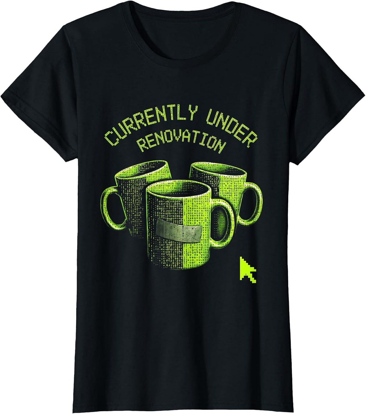 Currently Under Renovation Sarcastic Mental Health Humor T-Shirt - Black