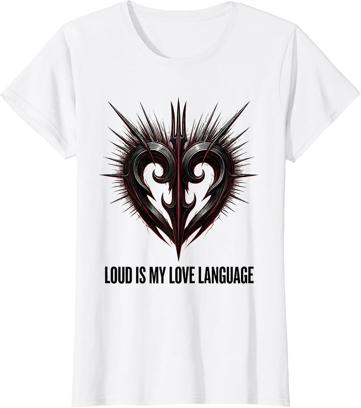 Loud Is My Love Language Rock Band Design T-Shirt - White