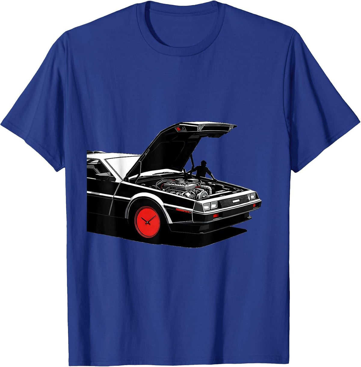 Men's Classic Coupe Engine Humor Car Guy Garage Enthusiast T-Shirt - Royal Blue