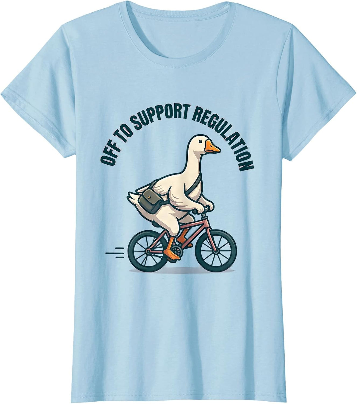 Off to Support Regulation Cute Kawaii Mental Health T-Shirt - Baby Blue