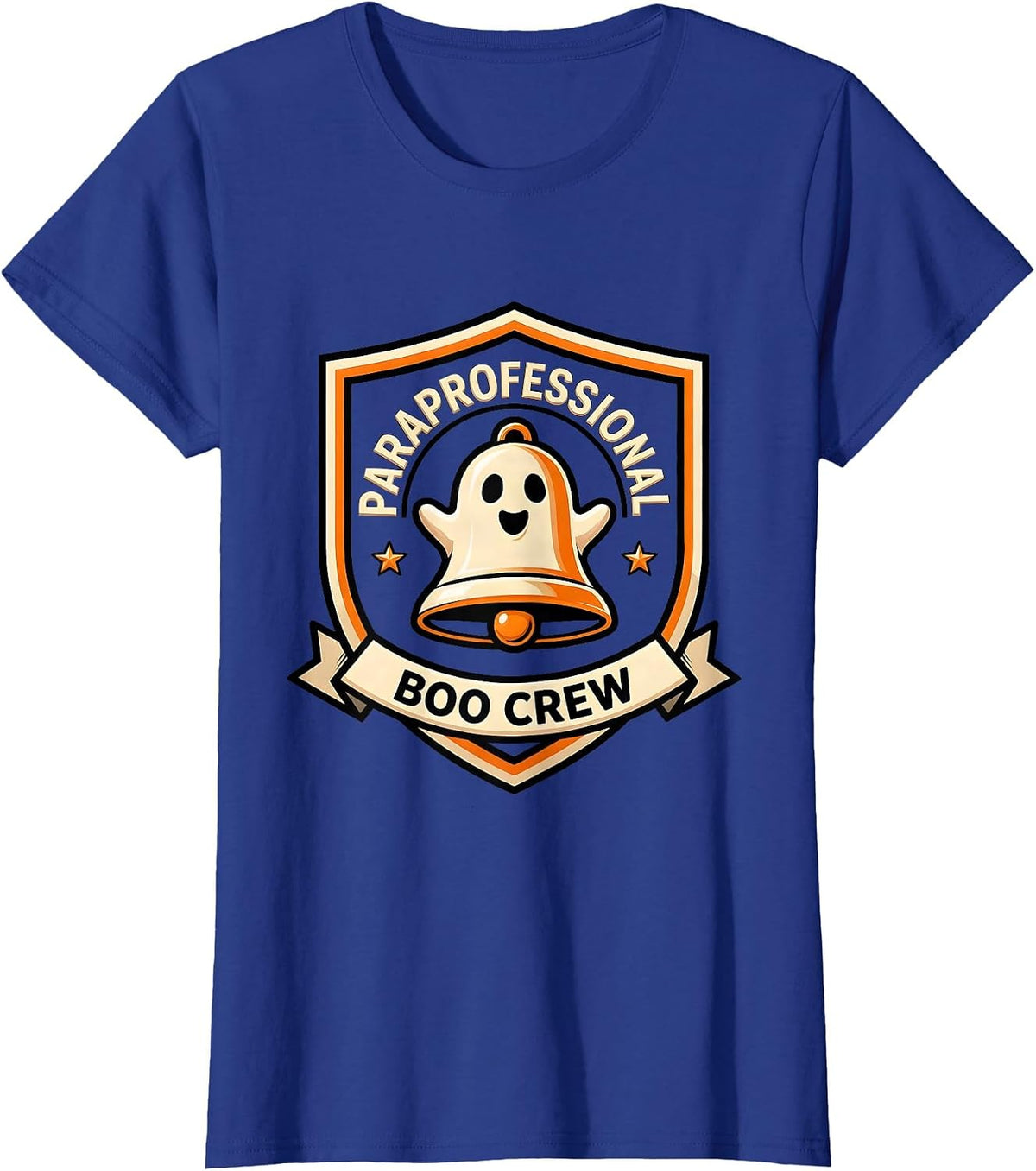 Women's Paraprofessional Boo Crew Funny School Staff Halloween T-Shirt - Royal Blue