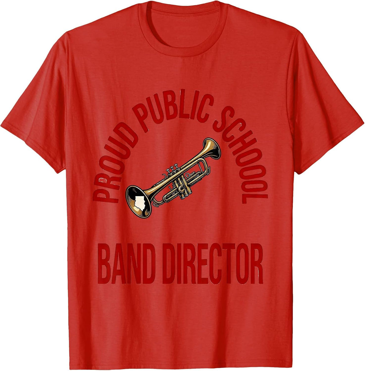 Men's Proud Public School Band Director Red For Ed Teacher T-Shirt - Red