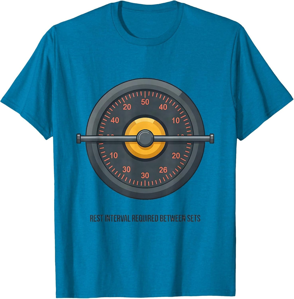 Rest Interval Required Between Sets Funny Gym Workout T-Shirt - Sapphire Blue