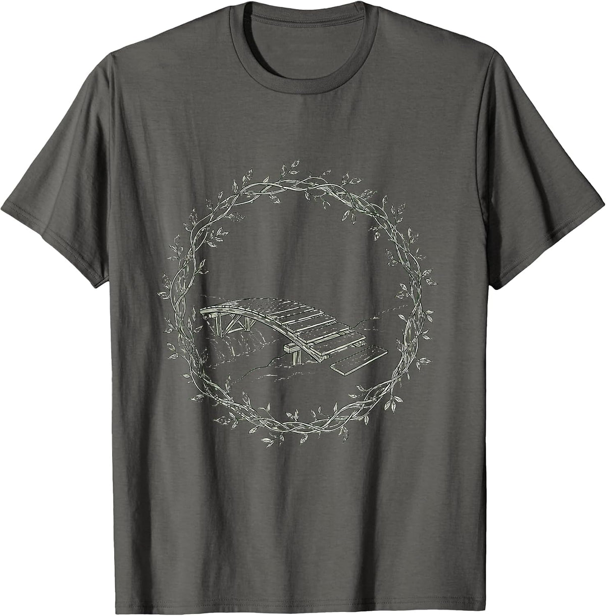Men's Building Bridges Mental Health Awareness Graphic T-Shirt - Asphalt Grey