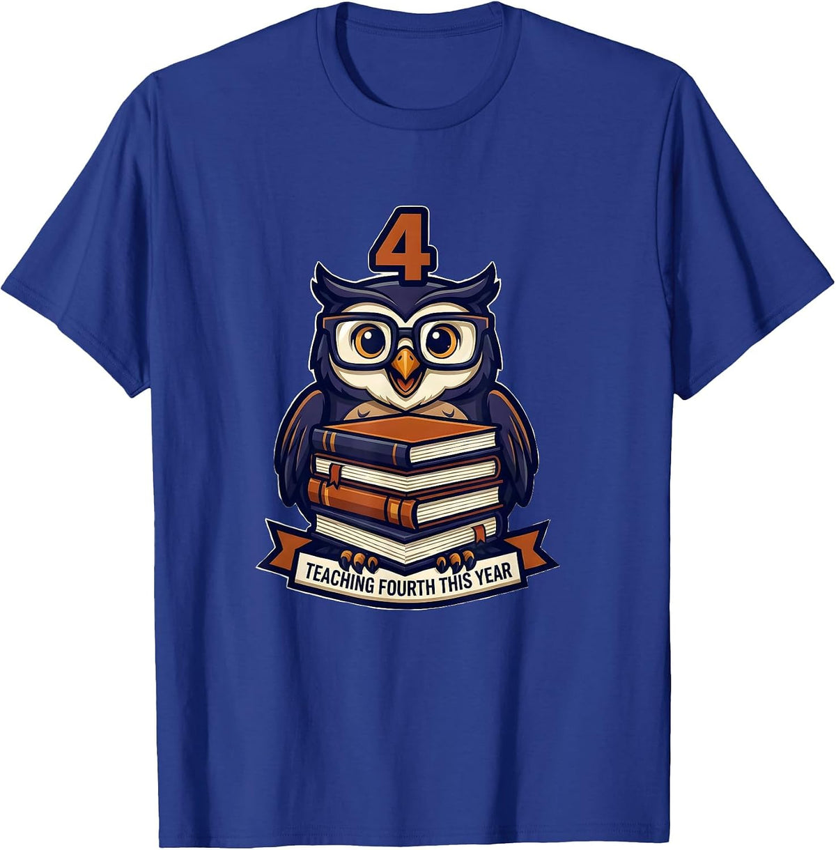 Teaching Fourth This Year Funny Fourth Grade Teacher Back to T-Shirt - Royal Blue