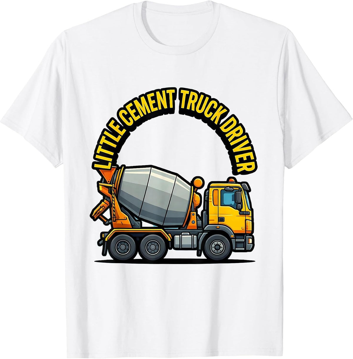 Men's Little Cement Truck Driver Funny Toddler Trucker Dad Humor T-Shirt - White