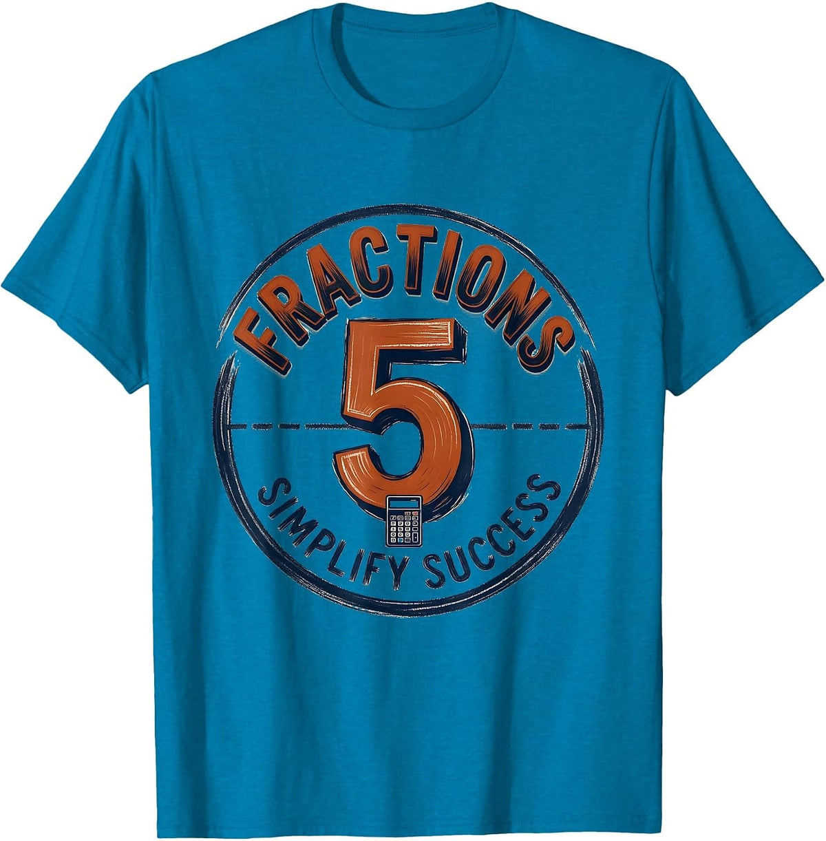 Fractions Simplify Success Funny 5th Grade Teacher Back To T-Shirt - Sapphire Blue