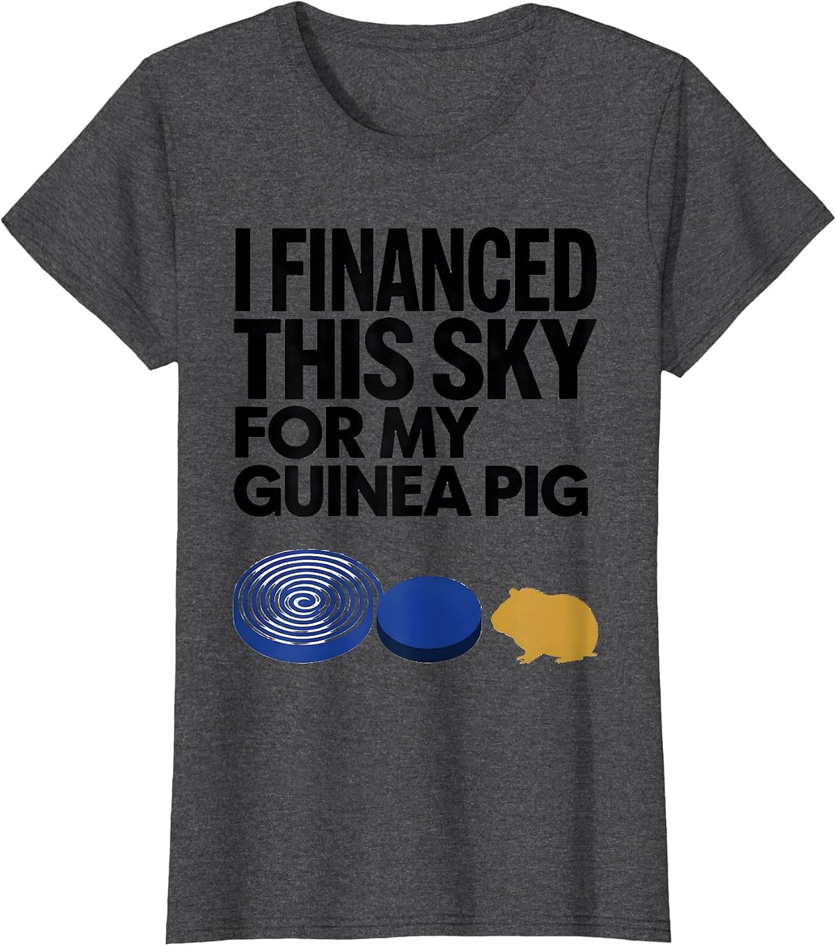 Women's I Financed This Sky For My Guinea Pig Funny Animal Lover T-Shirt - Dark Heather Grey