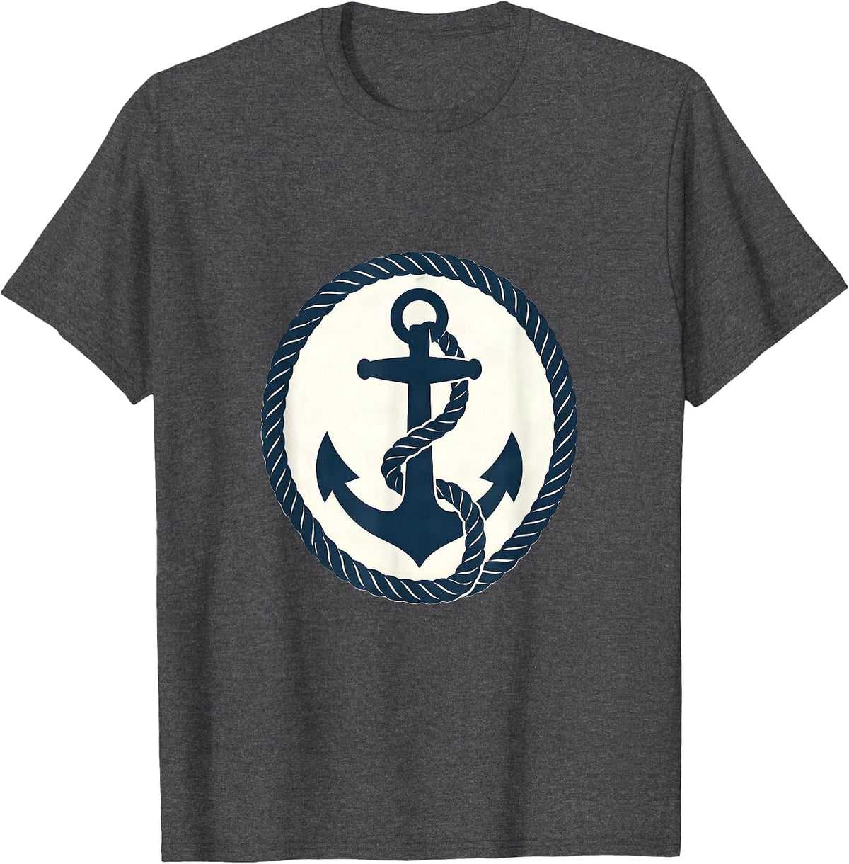 School Counselor Anchor Lifeline Rope Graphic T-Shirt - Dark Heather Grey