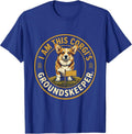 I Am This Corgi's Groundskeeper Funny Corgi Owner Retro T-Shirt - Royal Blue