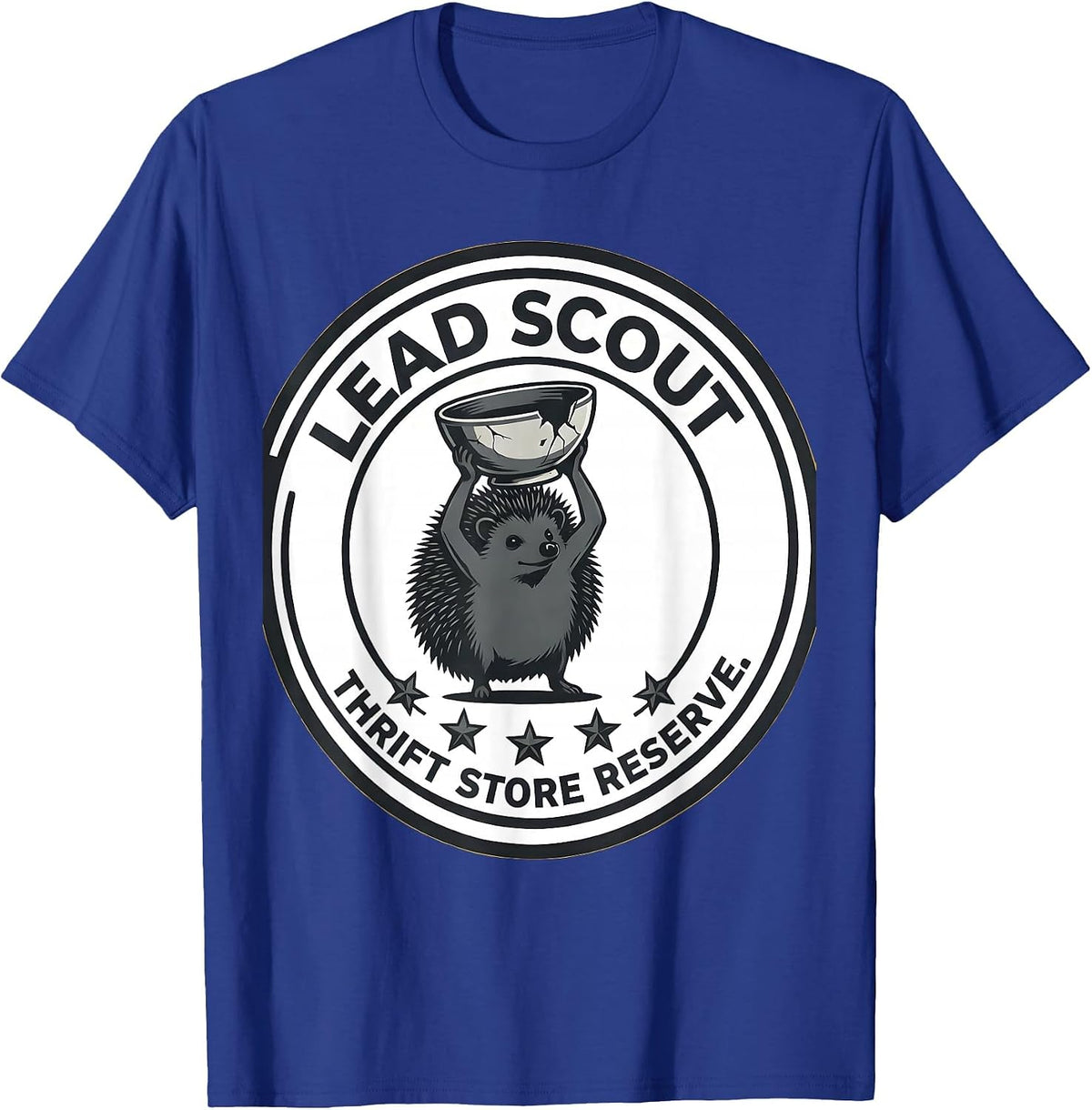 Lead Scout Thrift Store Reserve Minimalist Hedgehog T-Shirt - Royal Blue