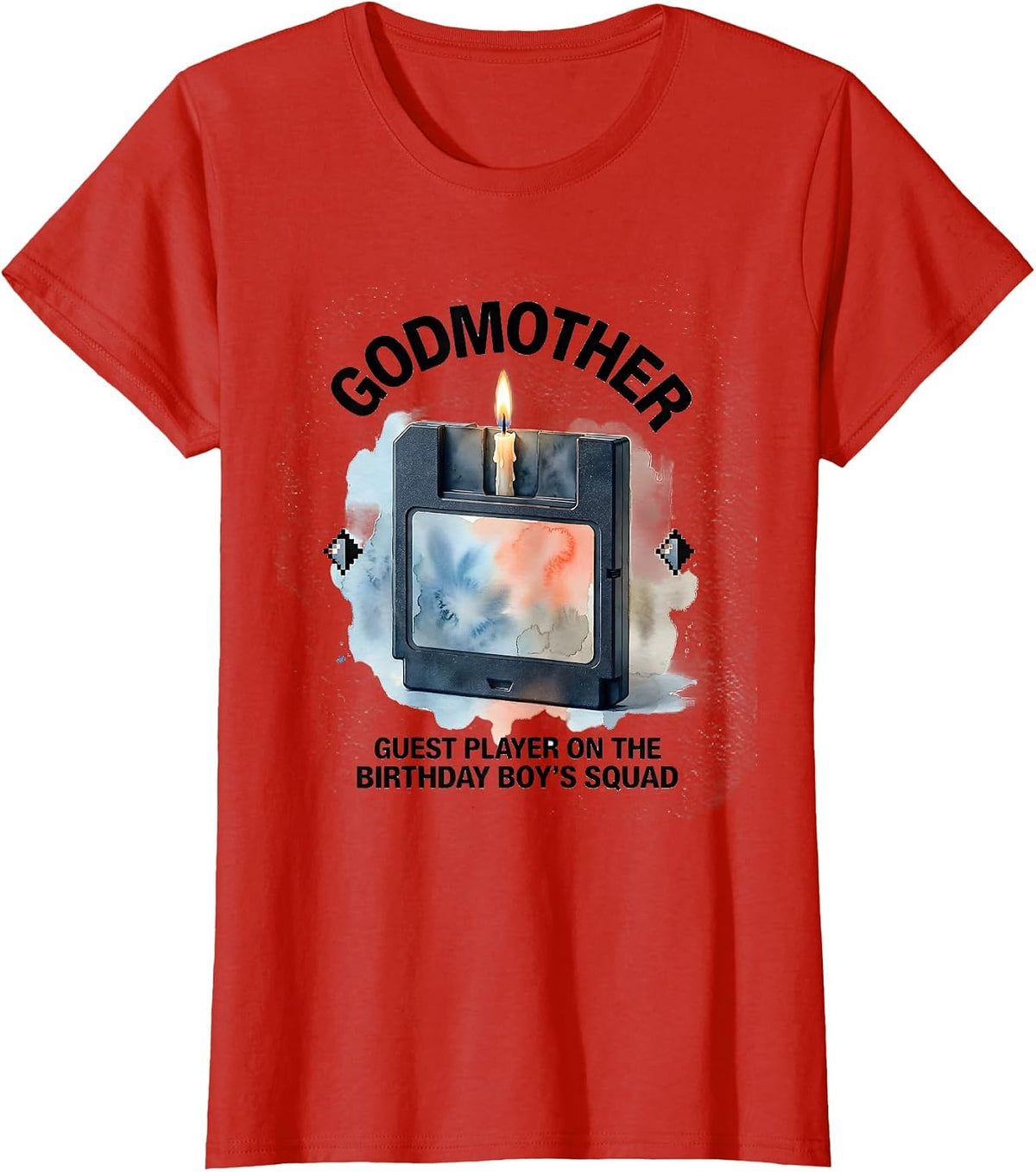 Godmother, Guest Player On The Birthday Boy's Squad Matching T-Shirt - Red