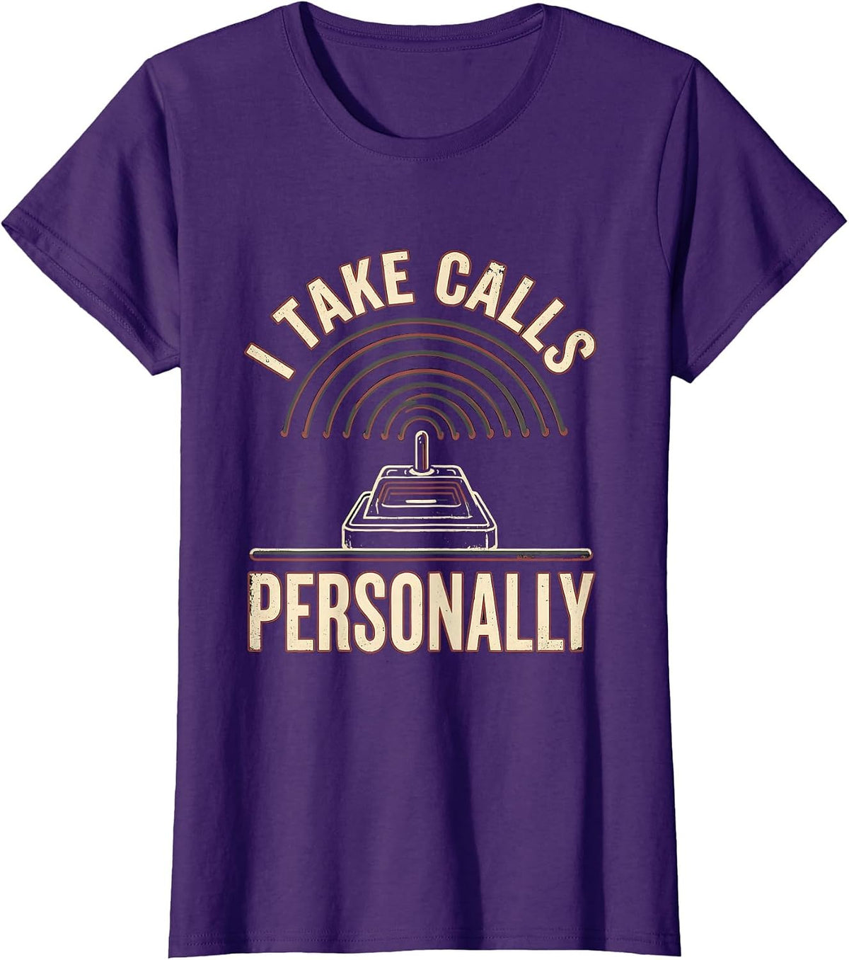 Women's I Take Calls Personally Vintage Ham Radio Operator Funny T-Shirt - Purple