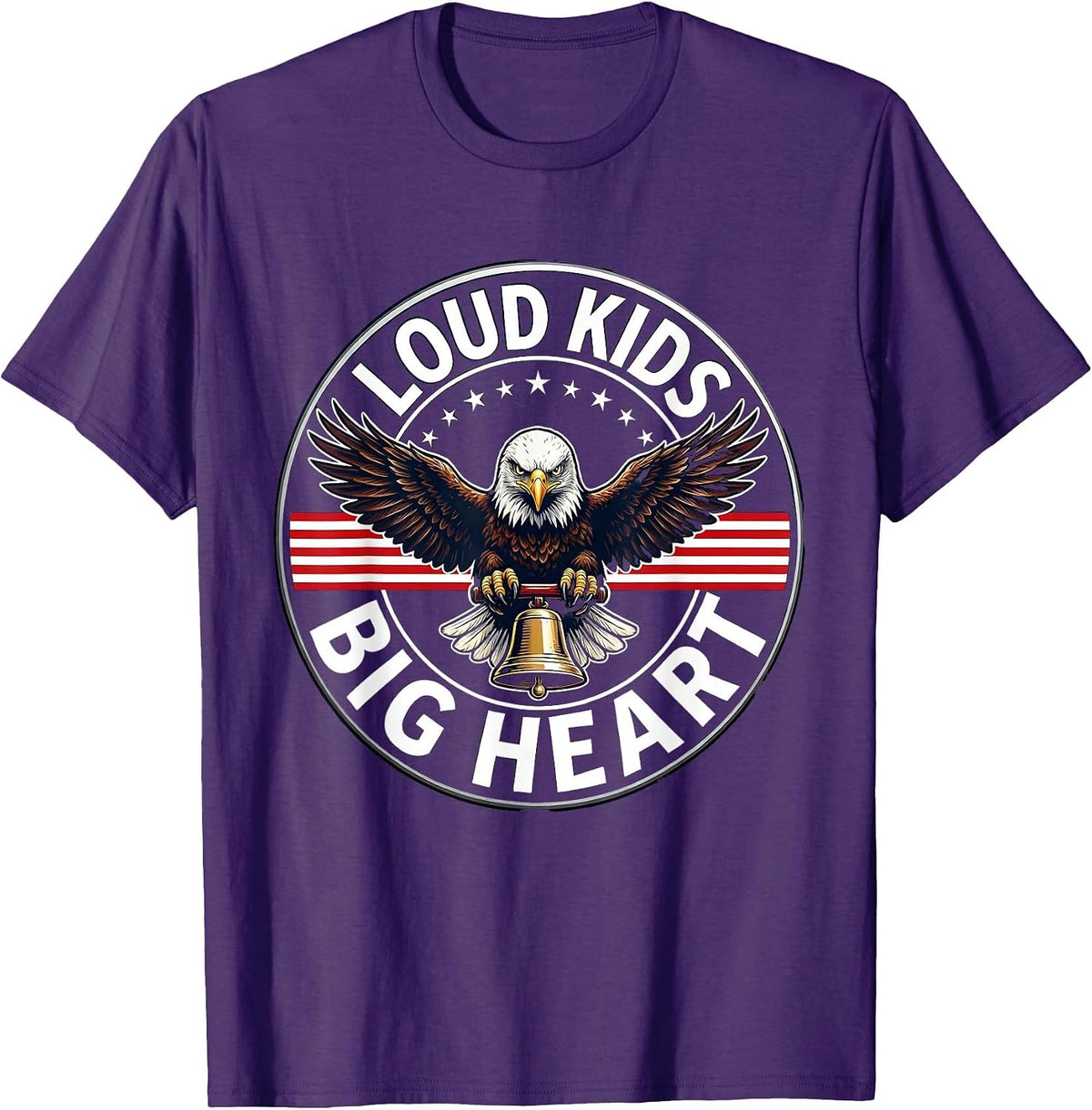 Loud Kids Big Heart 5th Grade Teacher Design T-Shirt - Purple